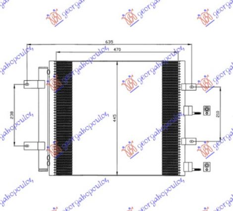 ΨΥΓΕΙΟ A/C 2.5-3.0-4.2 BENZINH (52.2x45.2x1.6)