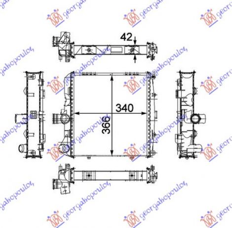 ΨΥΓΕΙΟ 2.7-2.9-S 3.2-S 3.4 ΒΕΝΖ (34x36.6x4.2) (MAHLE BEHR PREMIUM LINE) ΔΞ